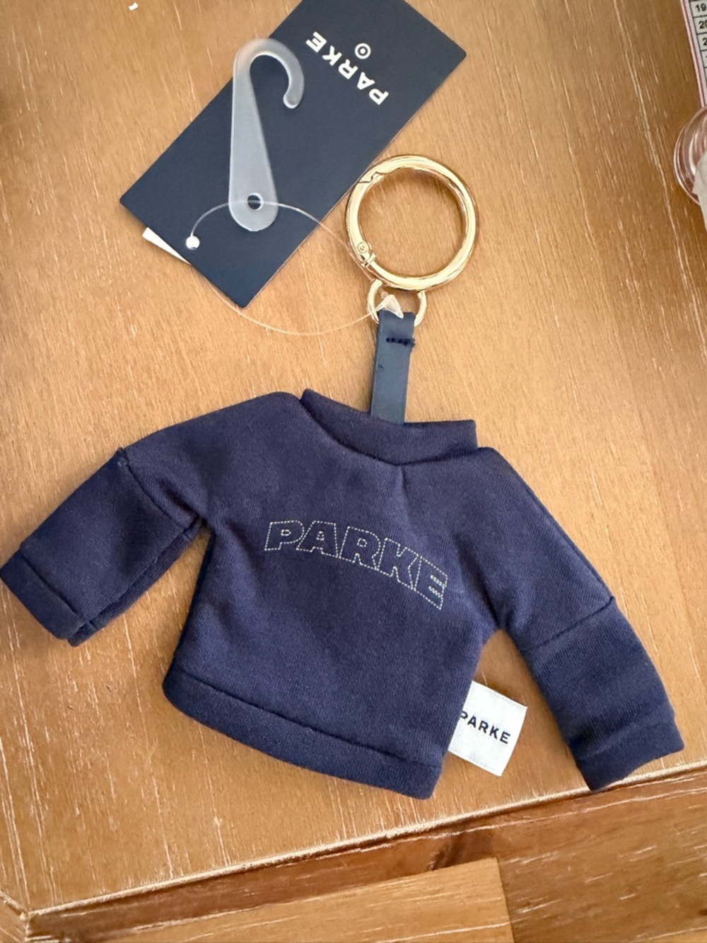 PARKE Navy Mini Sweater Key Ring – Women's Key & Card Holder Accessory